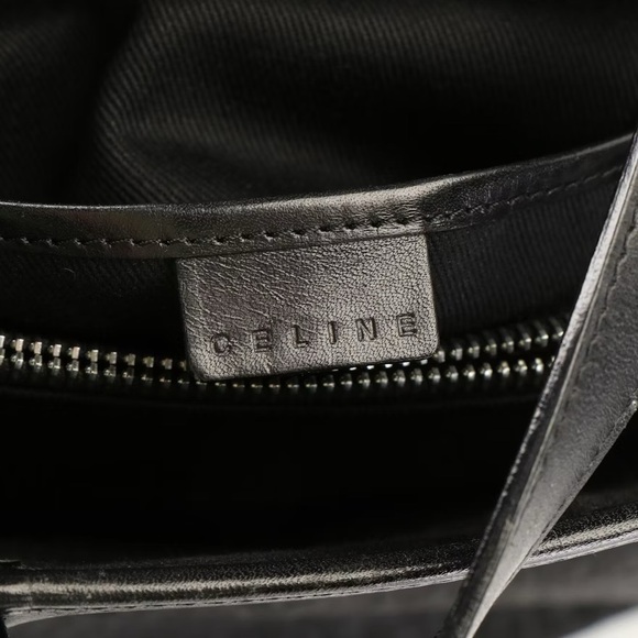 🌟🌟👜 STUNNING! 👜🌟🌟 Céline Macada Black Canvas Cabas Tote Bag - Picture 2 of 7